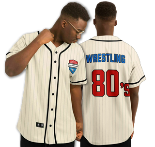 Throwback - 80s Wrestling - Baseball Jersey